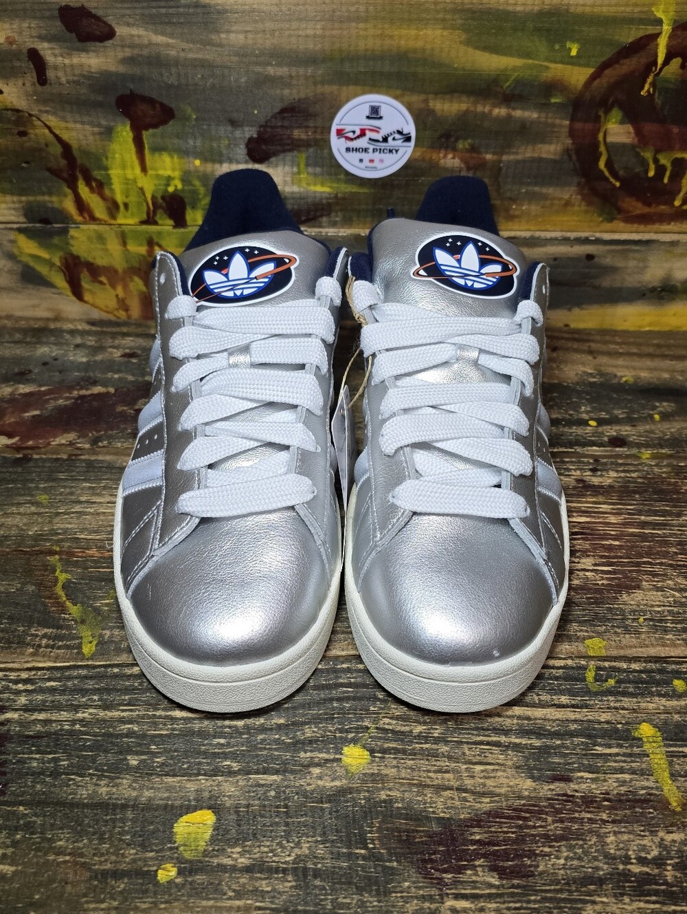 adidas Originals Campus 00s Houston Space Silver Metallic KJ3830‎ Men's Size 11 - Picture 2 of 9